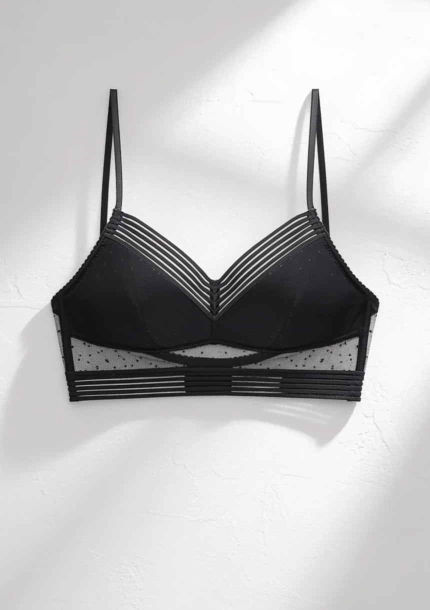 Siateczkowy biustonosz bralette z obniżonym zapięciem