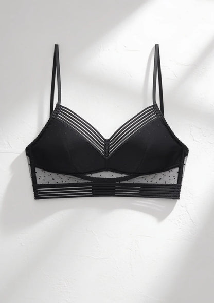 Siateczkowy biustonosz bralette z obniżonym zapięciem