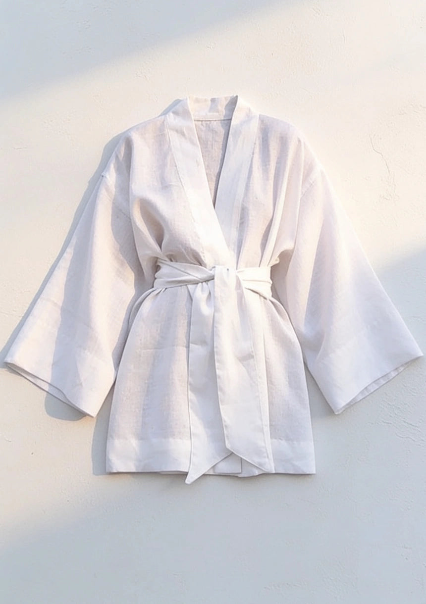 Sukienka letnia mini typu kimono