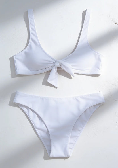 Dwuczęściowy strój kąpielowy bikini z kokardką