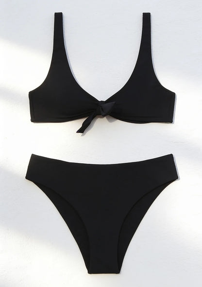 Dwuczęściowy strój kąpielowy bikini z kokardką