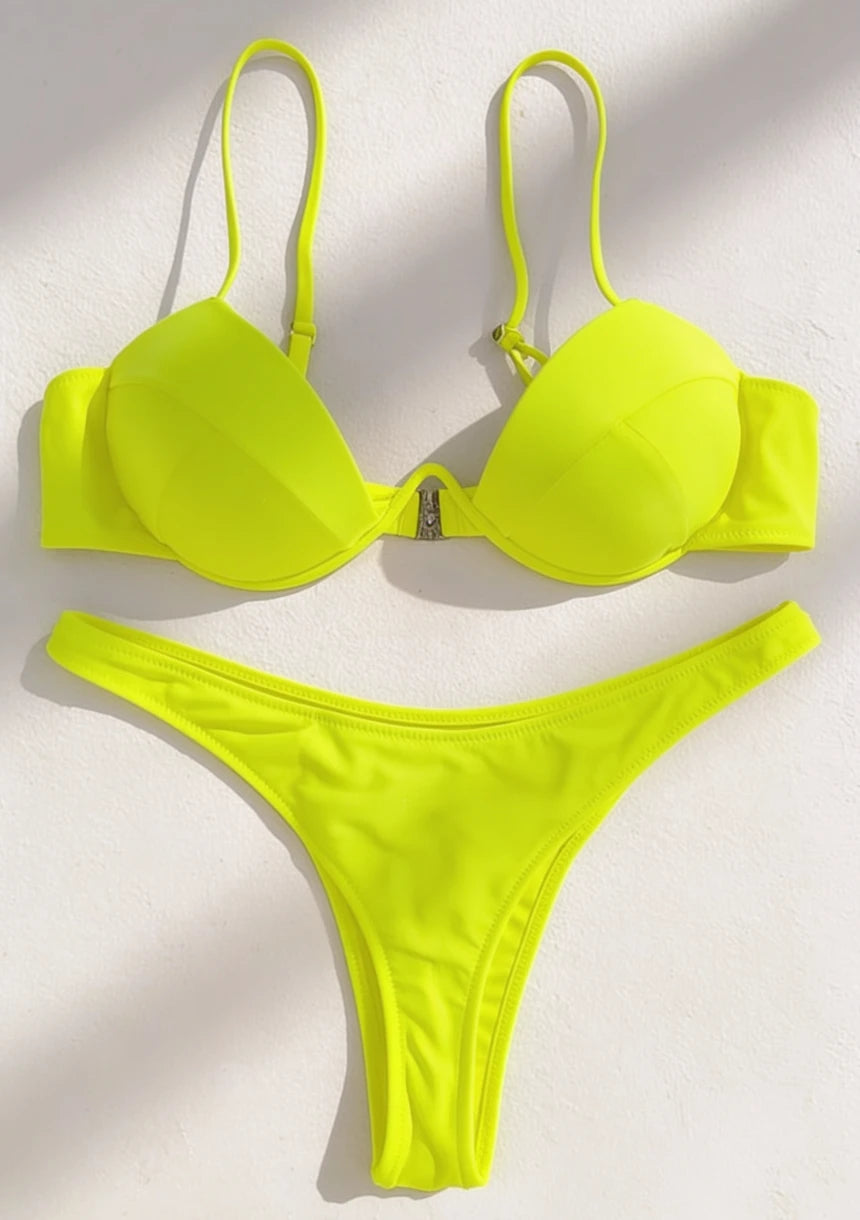 Bikini push-up z solidnymi fiszbinami