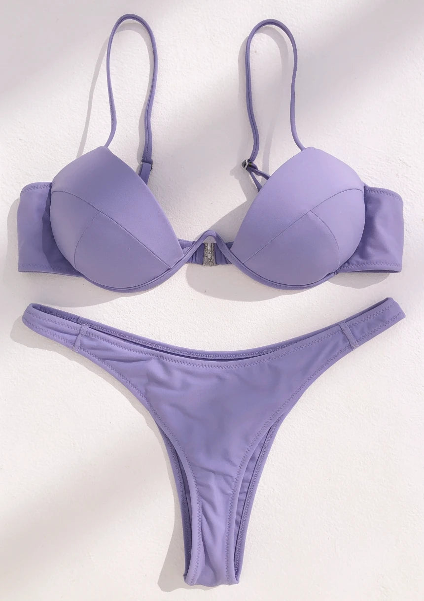 Bikini push-up z solidnymi fiszbinami