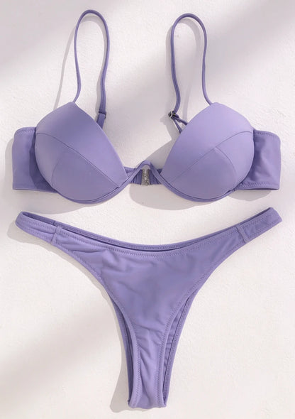 Bikini push-up z solidnymi fiszbinami