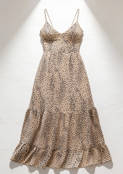 Sukienka letnia maxi w cętki