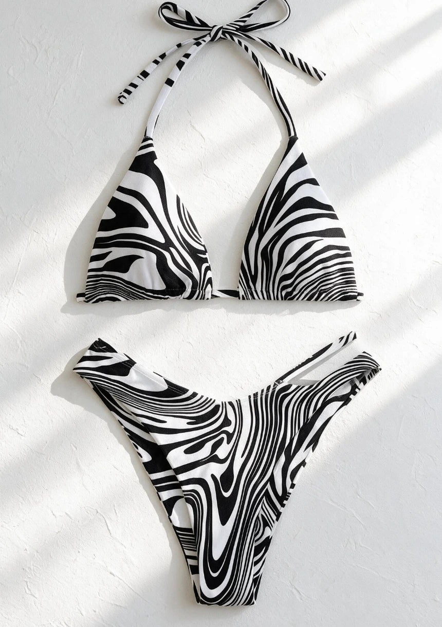 Bikini dwuczęściowe z regulowanym wiązaniem
