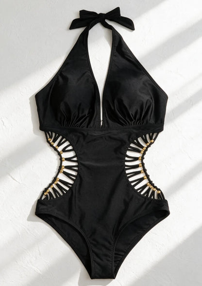 Monokini z wiązaniem na szyi