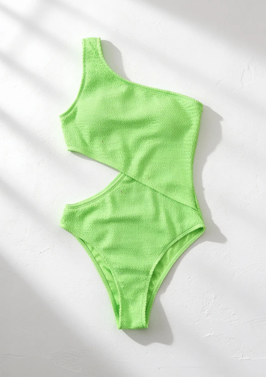 Asymetryczne monokini jednoczęściowy strój kąpielowy na jedno ramię