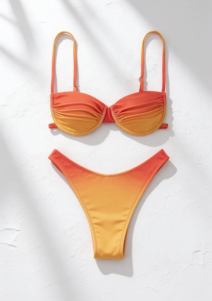 Dwuczęściowy strój kąpielowy bikini ombre