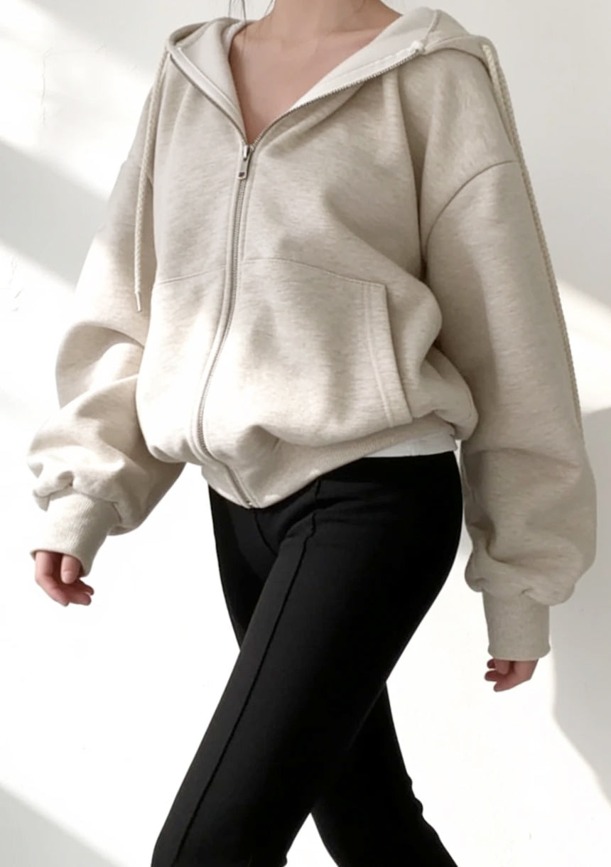 Bluza rozpinana oversize z kapturem
