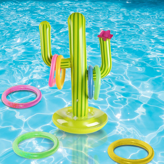 Nadmuchiwana zabawka do wody kaktus z obręczami Elsa - Zielony / Uniwersalny