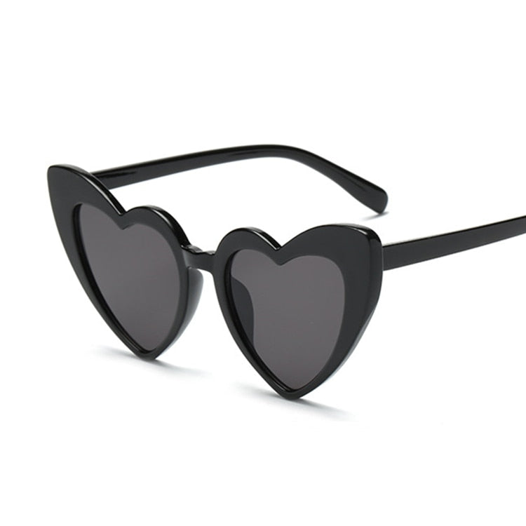 Okulary przeciwsłoneczne w kształcie serca Nannie - Czarny / Uniwersalny