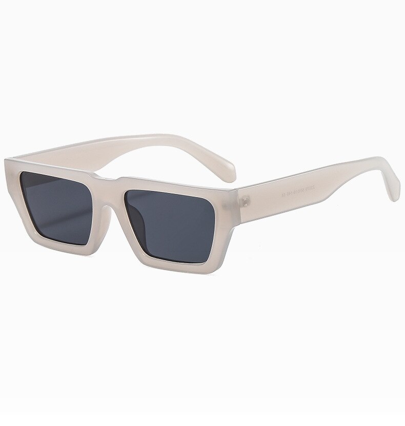Prostokątne okulary przeciwsłoneczne unisex Pam - Szary / Uniwersalny