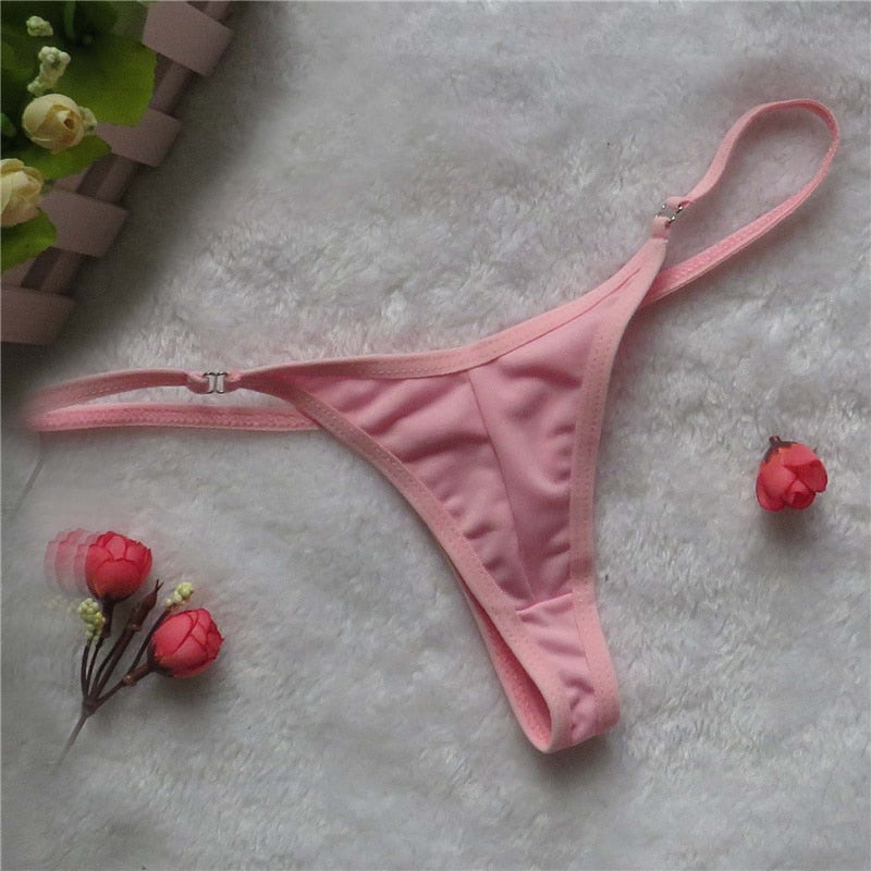 Uniwersalne majtki kąpielowe stringi Maureen - Różowy / Uniwersalny